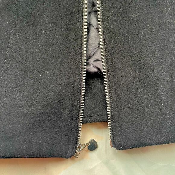 1981 Guess Faux Leather Moto Jacket Womens Size M Zip up Black Silver Zip Lin… - Picture 12 of 16